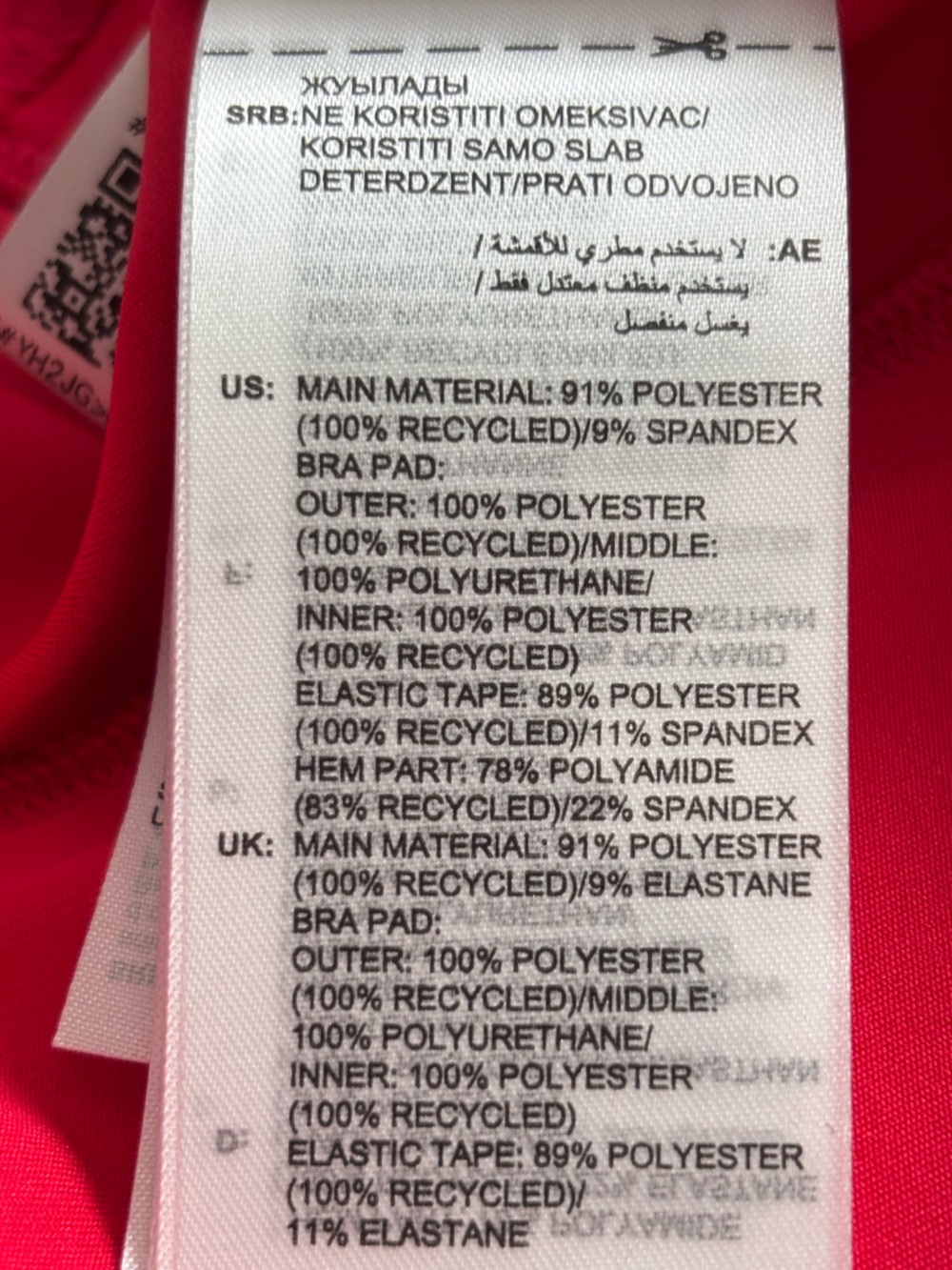 ADIDAS Primelist Pure Ruby Racerback 3-Stripes Bra Tank--NWT--L - Picture 15 of 16